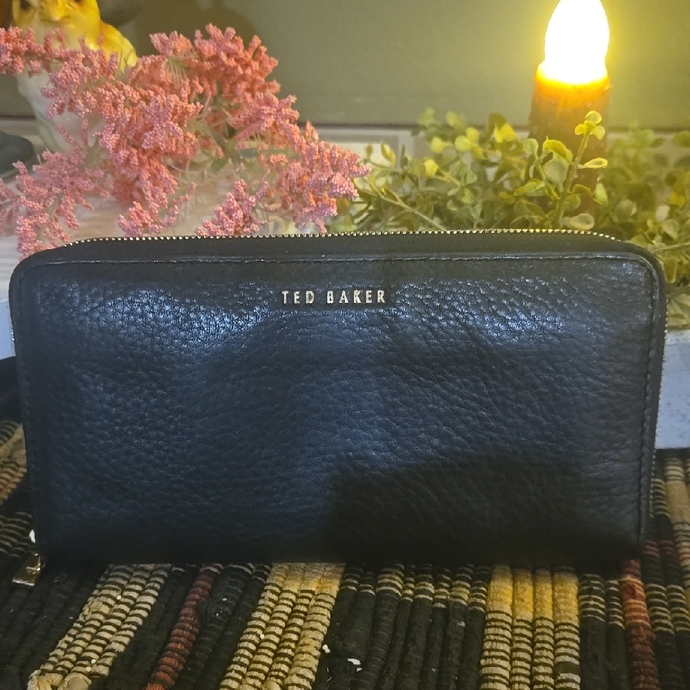 Ted Baker Black  Bovine Leather Wallet